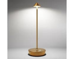 Draadloze tafellampen, oplaadbaar, op batterijen werkend, LED-bureaulamp voor buiten, waterdicht, draagbaar, dimbaar, nachtlampje voor op het terras, restaurant, dineren, thuis, koper