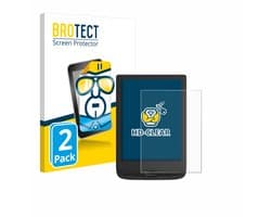 BROTECT - Screenprotector voor PocketBook Basic Lux 4 - Folie Beschermfolie transparant 2 Stuks