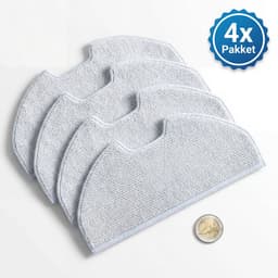 4x Geschikt voor Eufy X8 Pro/ X8 Pro SES Microvezel Dweildoek Pads Reiniging Set — thumbnail 2
