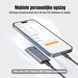 SCH® SSD Externe Harde Schijven - SSD Externe Harde Schijf - Grijs - ‎7cm x 4cm x 2cm — thumbnail 5