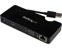 Universele Mini Dockingstation voor Laptop met HDMI, VGA en Gigabit Ethernet