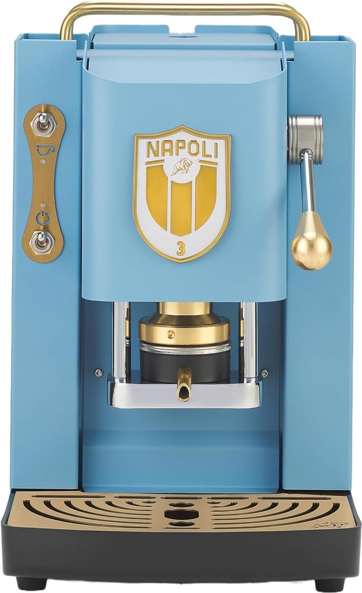 Elegante Koffiepads Machine 44mm Koperen Pers Turquoise — afbeelding 1