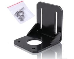 Montagebeugel Stappenmotor - Motorhouder Bevestiging - 3D Printer Onderdeel - Duurzaam Gelegeerd Staal - Voor 42mm Motor - Zwart