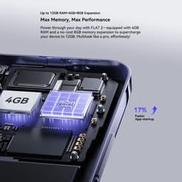 Dunne Smartphone - Mobiele Telefoon - Dagelijks Gebruik - 2TB Uitbreidbaar Geheugen - 656 inch Scherm - Gletsjer Blauw — thumbnail 2