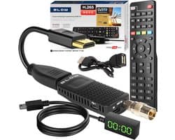 DVB-T2 HD Receiver Mini - H.265 HEVC Decoder voor Digitale Televisie