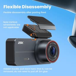 Auto Dashcam 2.5K QHD met 3.4 inch IPS Scherm — thumbnail 5