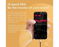 Draagbare DAC Hoofdtelefoon Versterker met 4.4mm & 3.5mm Uitgangen en 10-Band PEQ