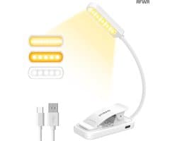 Leeslampje voor Boek - Loeplamp voor in Bed - Lamp met Klem - Draadloos