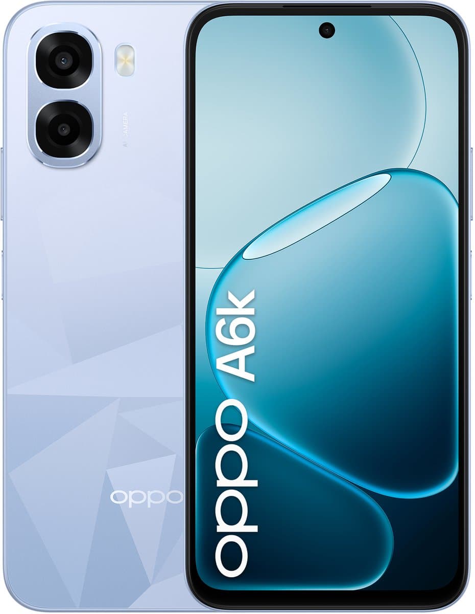 OPPO A6k 17,1 cm (6.75") Dual SIM Android 15 4G USB Type-C 4 GB 256 GB 6100 mAh Blauw — afbeelding 1