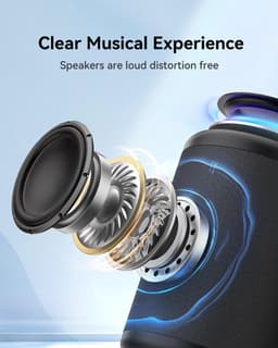 Kleine Bluetooth Speaker met Lichten – TWS, Bluetooth 5.3, Type C, AUX/TF – Voor Buiten & Thuis — thumbnail 4