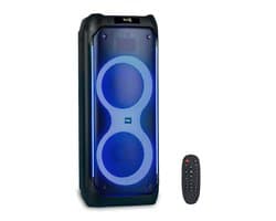 1200W Draagbare Bluetooth Luidspreker met LED-lichteffect en oplaadbare batterij - 2x10"/25cm Woofer, TWS, USB, SD, AUX, 2x MIC IN