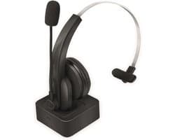 Draadloze Headset - Kantoor Headset - Klantenservice Oproepen - 18 Uur Batterijduur - 17 x 12.6 x 6.6 cm - Zwart