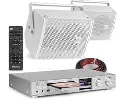 Power Dynamics PDW5W indoor muziekinstallatie - Met speakers en tuner - WiFi internetradio - Wit