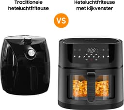 Dewelling AF8007 – XL Heteluchtfriteuse 9L – 1800W Airfryer met Zichtvenster — thumbnail 10