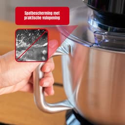DYNA® Mixer met mengkom - Mixer - Mixer met mengkom keukenmachine - Zwart - 42cm x 25cm x 40 cm; 4.7 kg — thumbnail 4