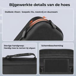 IMENGINE® Case Geschikt voor Playstation Portal PS5 - inclusief Screenprotector - Hoesje Geschikt voor PlayStation Portal - Waterbestendige Reistas/Opbergtas -PS5 Portable Case - Beschermhoes - Zwart — thumbnail 5