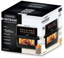 Kitchencook - Airmed 11 W - Airfryer XXL - 11L - 2000W - 14 Programma's - Kijkvenster - Zwart — thumbnail 4