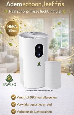 Pawiso Air Purifier / Luchtreiniger - Wit - 65 m² - HEPA + Koolstoffilter — thumbnail 6