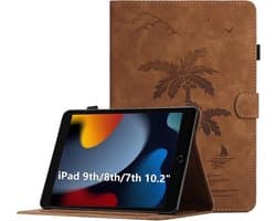 Beschermhoes voor iPad 10.2 inch (9e/8e/7e Generatie) - PU Leer, Kaarthouder & Auto Slaap/Wek