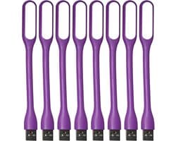 Set van 8 Flexibele USB LED Lampjes voor Laptop en Toetsenbord Verlichting