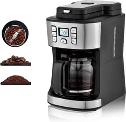 Volledig Automatische Koffiezetter - Bonen tot Koffie - Verse Koffie Maken - 24 Uur Programmeerbaar - 1.8 Liter Capaciteit — thumbnail 1