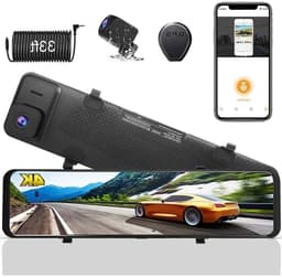 Dashcam – Autocamera – Achteruitkijkspiegel – DVR – Auto Beveiliging – 12 Inch 4K Scherm – GPS Tracking – G-Sensor — thumbnail 1
