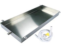 Afvoerpan Airco - Condensaatbak - Water Opvangen - Roestvrij Staal - 120x10cm - Zilver
