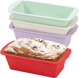 Vierdelige cakevormenset, kleine siliconen bakvormpjes, geschikt voor cakes, sandwiches, financiers, accessoires voor de airfryer, bakgerei. — thumbnail 1