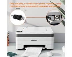 4x USB 2.0 Printer Adapter: USB A Vrouwelijk naar B Mannelijk Converter voor Scanner en Fax