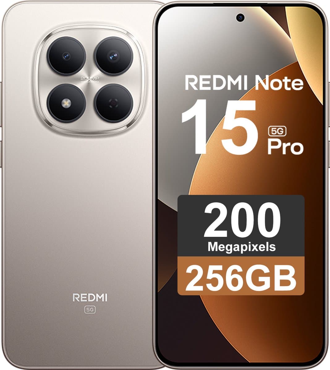 Smartphone-REDMI Note 15 Pro 5G-8GB+256GB-De Kleur Van Titanium — afbeelding 1