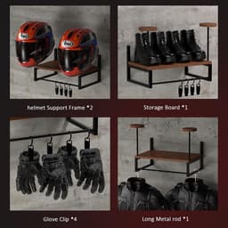 Universele Helm Houder voor Motor & Scooter - Wandmontage Motorhelm & Accessoire Oplossing — thumbnail 3