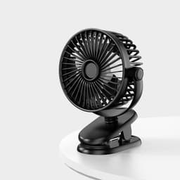 Ventilator - USB ventilator - Mini ventilator - Tafelventilator - Met klem - 3 instelbare snelheden - Verstelbare hoek - Draagbare koelventilator - Ideaal voor kantoor, school & studentenkamers - Zwart — thumbnail 1