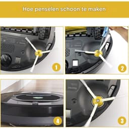 Elkuaie Zijborstels - 3-stuks - Voor Roomba Stofzuiger 600/700 Serie - Geel — thumbnail 5