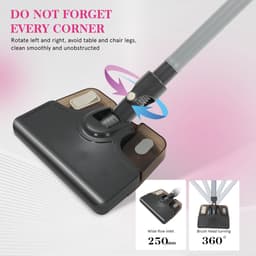 Draadloze Steelstofzuiger – 32000Pa Krachtige Zuigkracht – 1800mAh Accu & 900ml Stofbak – Lichtgewicht voor Harde Vloeren, Tapijt & Huisdierhaar – Inclusief Accessoires — thumbnail 3