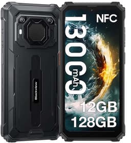 Blackview BV6200 Pro Robuuste Smartphone 4G - 12GB RAM - 128GB - 6,56 inch - 13000mAh - IP68/IP69K Outdoor telefoon - Dual SIM - Android 14 - NFC - GPS - Zwart — thumbnail 1