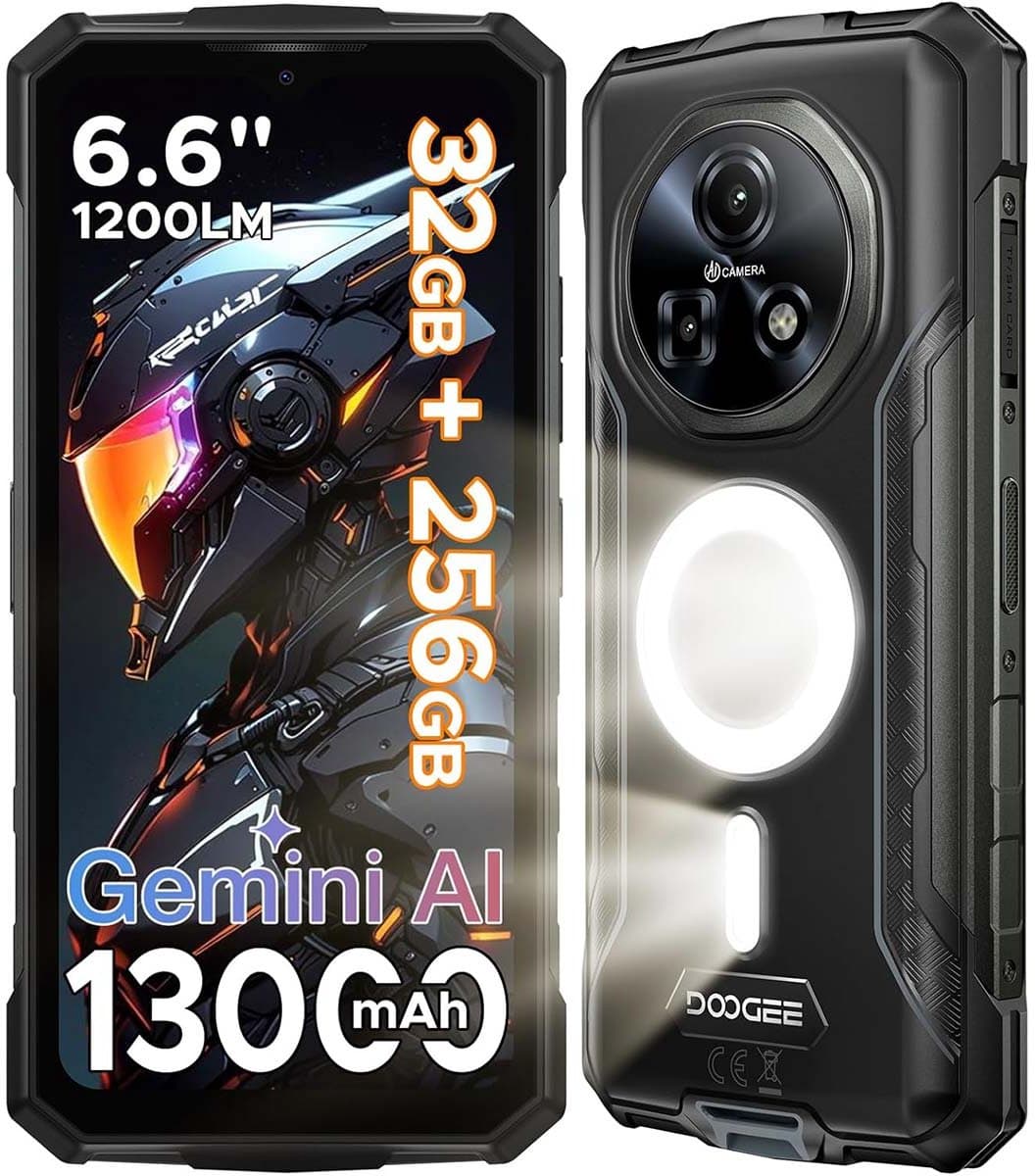 DOOGEE Fire 5 Ultra Robuuste Smartphone - 32GB RAM 256GB ROM - Gemini AI - 13000 mAh - IP68/IP69K Outdoor telefoon - 6,6 inch 90 Hz - Android 15 - NFC GPS - Zwart — afbeelding 1