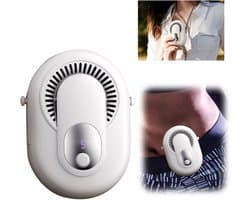 Tailleventilator - Draagbare Ventilator - 4-in-1 - Bladloos - 5 Standen - Digitaal Display - USB Oplaadbaar - voor Nek Taille Hand en Tafel - Wit — afbeelding 1