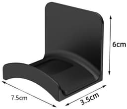 12-pack hoofdtelefoonhangers - koptelefoon standaard – headset stand - Opbergoplossing voor hoofdtelefoons - Zwart — thumbnail 5