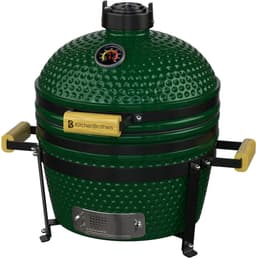 KitchenBrothers Kamado BBQ - 16 Inch Houtskool Barbecue - 34⌀ cm - PFAS-vrij - Deluxe Set - Egg BBQ met Accessoires - Groen — thumbnail 1