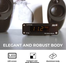 High-Res DAC met 32-bit Versterker en USB XMOS Ondersteuning Zwart — thumbnail 5