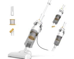 MIRA® Steelstofzuiger met snoer - Steelstofzuiger - Stofzuiger - Wit - ‎56cm x 15cm x 15cm