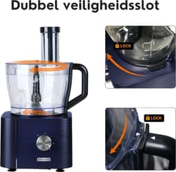 Rolu Keukenmachine – Foodprocessor – 11-in-1 Keukenmachine – 1300W – BPA Vrij – 3.2 Liter Mengkom – 27x40x40 CM — thumbnail 5