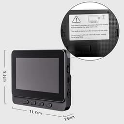 Premium - Draadloze Intercomdeurbel - Videobewaking - HD Scherm - Slim - 2,4G - Draadloos - Geschikt voor Deur - Zwart - 4,3 inch - IPS Scherm - Draadloze Visuele Intercomdeurbel met Scherm - Slimme - Intellig - 13MP - Zwart - Model 4.3 - Rood — thumbnail 4