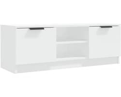 TV Kast Hout Gesneden Wit 102x35x36.5cm Mediameubel