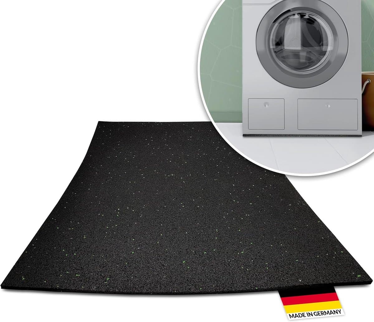 Trillingsdempend Onderstel voor Wasmachine en Droger | Zwarte Rubberen Antislipmat — afbeelding 1