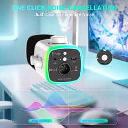 FIFINE AM9 - Gaming Microfoon Dynamische - Podcast Streaming PC PS4 PS5 - Ruisonderdrukking - Touch Mute Knop - USB RGB - Wit — thumbnail 4
