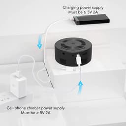 Mini Projector - Mini beamer - Draagbaar - Zakprojector - Draagbare Thuisbioscoop – Ondersteunt – Voor Kinderen & Smartphone – Rond – Zwart – 11x11x4.7cm — thumbnail 3