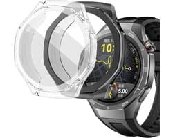 Protective Case Compatible for Huawei Watch GT 5 Pro 46mm - 2 Pack - All-round Flexible TPU Case with Built-in Screen Protector - Soft Shockproof Cover Suitable for GT5 Pro - Zwart - Accessoires voor Smartwatch