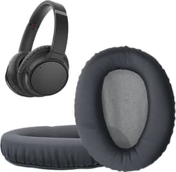 kwmobile 2x oorkussens geschikt voor Sony WH-CH700N - Earpads voor koptelefoon in donkergrijs — thumbnail 1