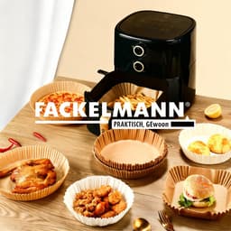 50 Papieren bakvormpjes voor airfryer vierkant 16 cm Fackelmann Diversen — thumbnail 6